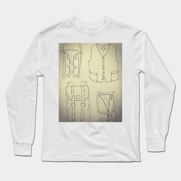 Fashion drawing Long Sleeve T-Shirt by Jonesyinc